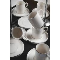    Kitchen Life 12 Parça 6 Kişilik Gümüş Renk Yaldızlı Kahve Fincan Takımı MRY