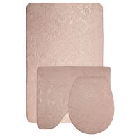 Bonny Home Ultrasoft Desenli 3lü Pudra Klozet Takımı Banyo Halısı Paspası Seti