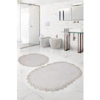 Bonny Home Venüs Krem 2'li Dantelli Banyo Paspası Seti Çeyizlik Klozet Takımı