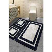 Chilai Home Black Frame 3 Lü Set Banyo Halısı Djt