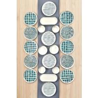 Kitchen Life 22 Parça 12 Kişilik Neometric Stackable Kahvaltı Takımı Kahvaltılık Sunum Tabağı