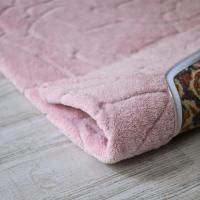 Prado Wellsoft Kumaş Halı Örtüsü Gül Desen Pembe HO42