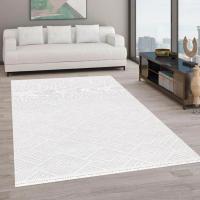 Rovigo Home İskandinav Krem Halı Salon Oturma Odası Dokuma Makine Halısı AP_4063-K