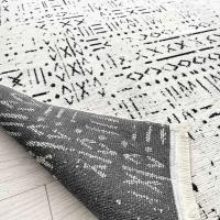 Rovigo Home Modern Şönil Dokuma Halı Yolluk ANTİK LNA8-541 Beyaz