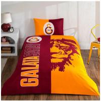 Taç Taraftar Lisanslı Ranforce (Gece Işıldayan) Çarşafı Lastikli Tek Kişilik Nevresim Takımı-Galatasaray